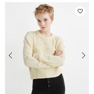 Madewell cream bubble pullover sweater AG595 XXS